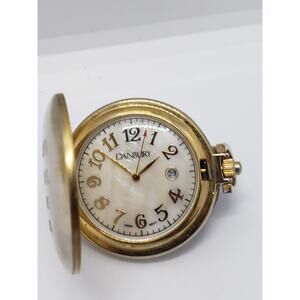 Danbury pocket watch. Opalescent face. Calendar date on face. Working watch